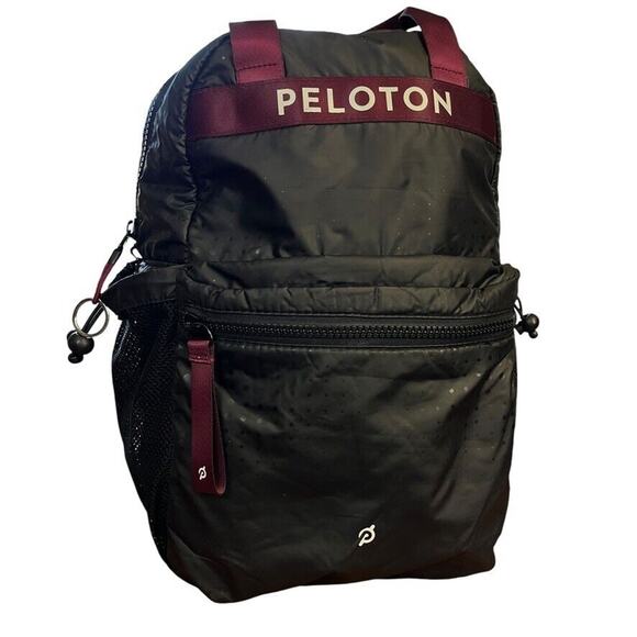 Peloton by Vooray Unisex Backpack Gym Bag Shoulder Workout Cycling Black Large - Picture 1 of 16